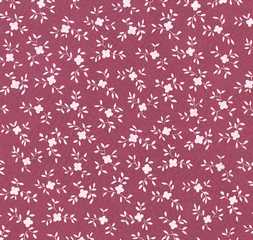 Dollhouse Miniature Wallpaper, Baby Breath, Burgundy